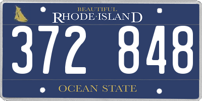 RI license plate 372848