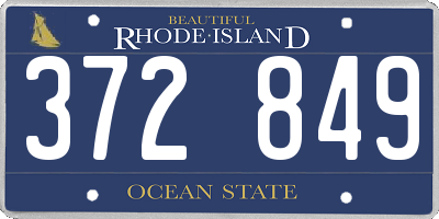 RI license plate 372849
