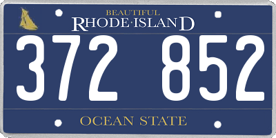 RI license plate 372852