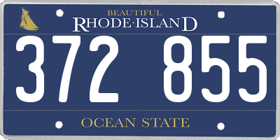 RI license plate 372855