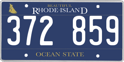 RI license plate 372859