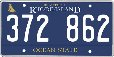 RI license plate 372862