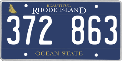 RI license plate 372863