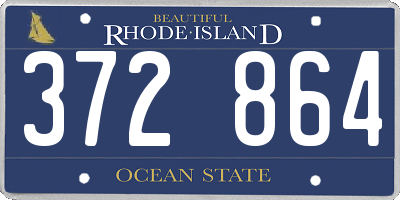 RI license plate 372864
