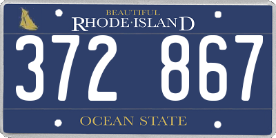 RI license plate 372867