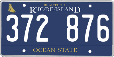 RI license plate 372876