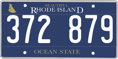 RI license plate 372879