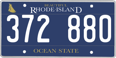 RI license plate 372880