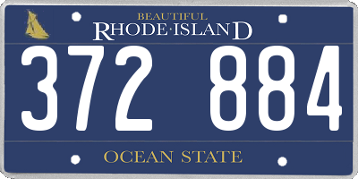 RI license plate 372884