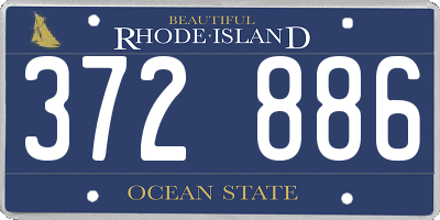 RI license plate 372886