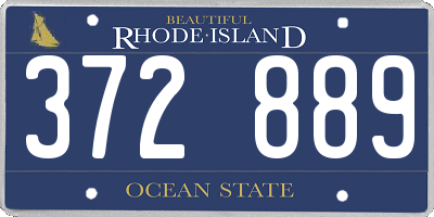 RI license plate 372889