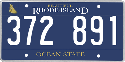 RI license plate 372891