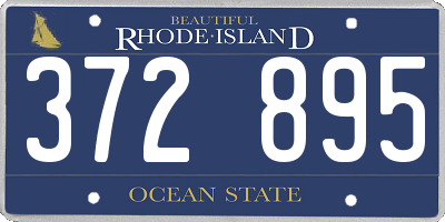RI license plate 372895