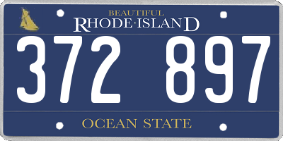 RI license plate 372897