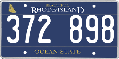 RI license plate 372898