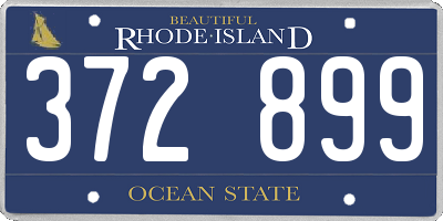 RI license plate 372899