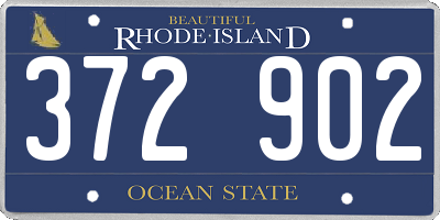 RI license plate 372902