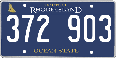 RI license plate 372903
