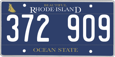 RI license plate 372909