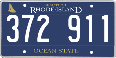 RI license plate 372911