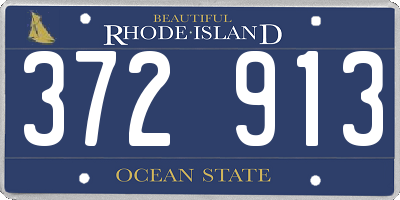 RI license plate 372913