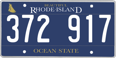 RI license plate 372917