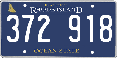 RI license plate 372918