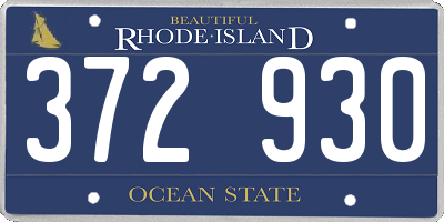 RI license plate 372930