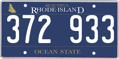 RI license plate 372933