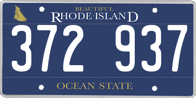 RI license plate 372937