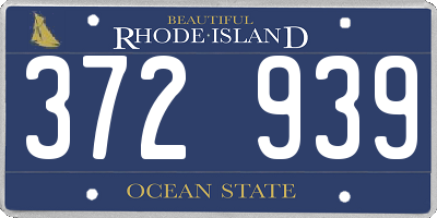 RI license plate 372939