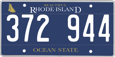 RI license plate 372944