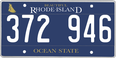 RI license plate 372946