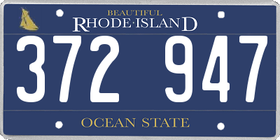 RI license plate 372947