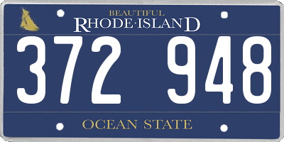 RI license plate 372948