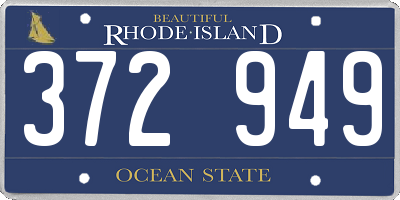 RI license plate 372949