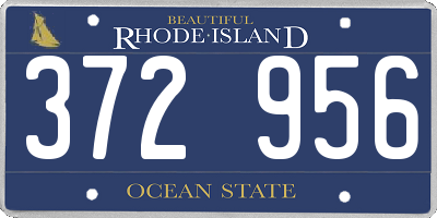 RI license plate 372956