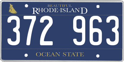 RI license plate 372963