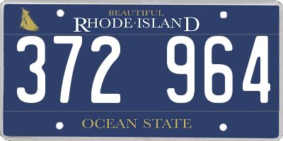 RI license plate 372964