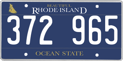 RI license plate 372965