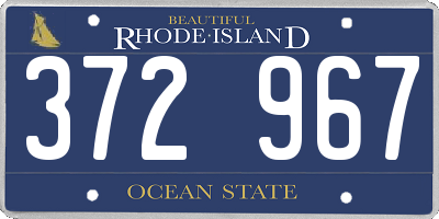 RI license plate 372967