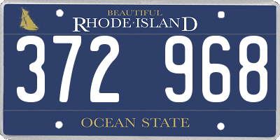RI license plate 372968