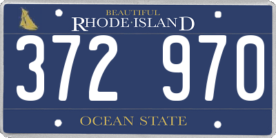 RI license plate 372970