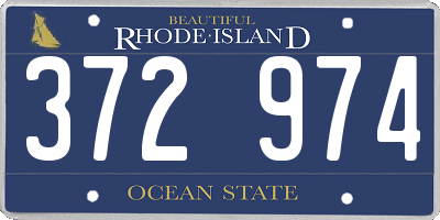 RI license plate 372974