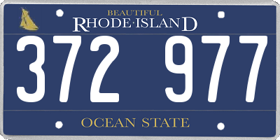RI license plate 372977