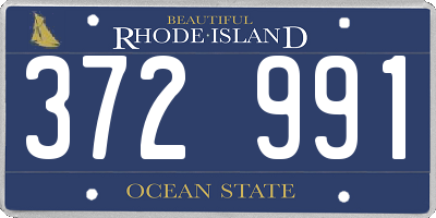 RI license plate 372991