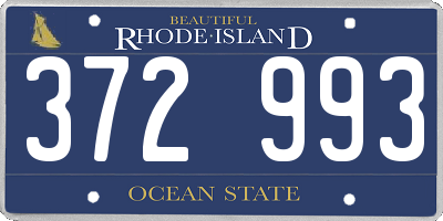 RI license plate 372993