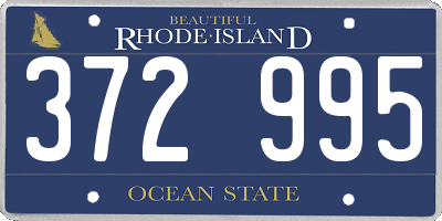 RI license plate 372995