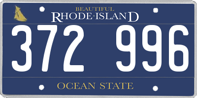 RI license plate 372996