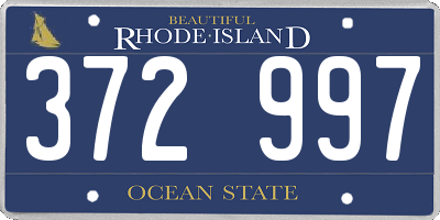 RI license plate 372997